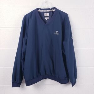 Callaway Golf Jacket Mens Large V-Neck Long‎ Sleeve Pullover Windbreaker Blue